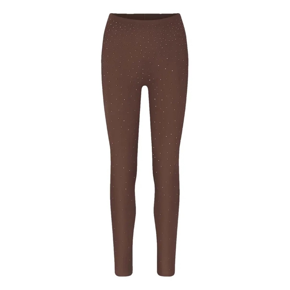 SKIMS x SWAROVSKI COLLECTION COCOA Leggings with Rhinestone Accents